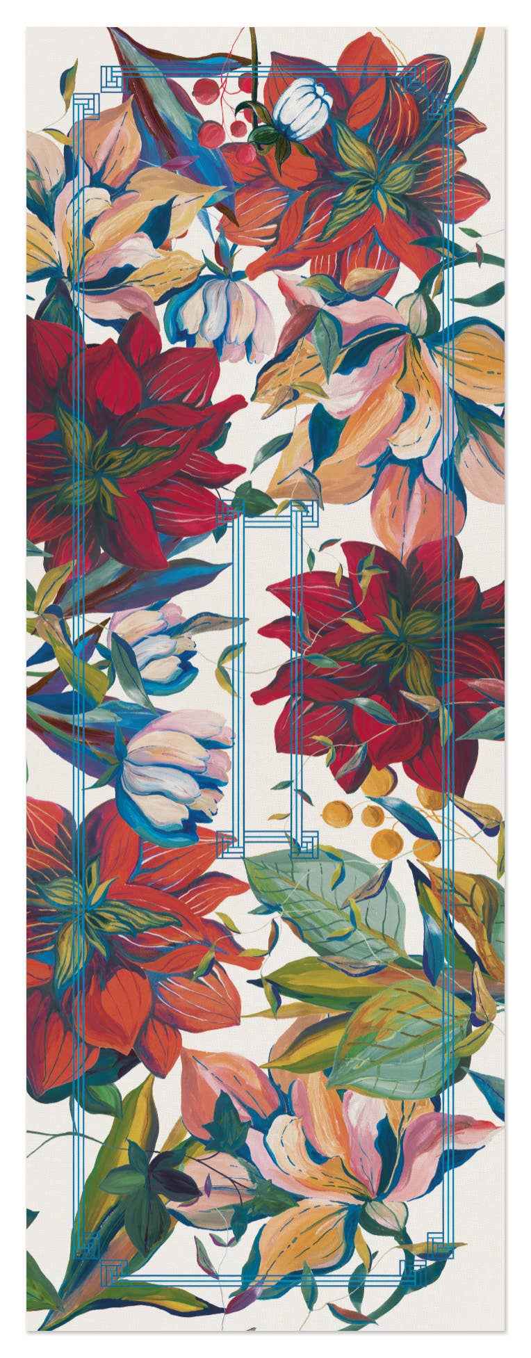 Linen Runner «Dahlia» 100% Made in Italy
