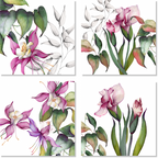 Set de 4 Servilletas Satin «Iris» 100% Made in Italy The Napking