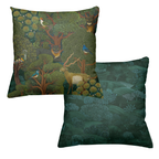 Madikwe decorative velvet cushion with wildlife-inspired print, view 2