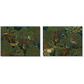 Madikwe rectangular hardboard and cork placemats with wildlife print