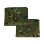 Madikwe velvet pochette with wildlife-inspired print, view 2