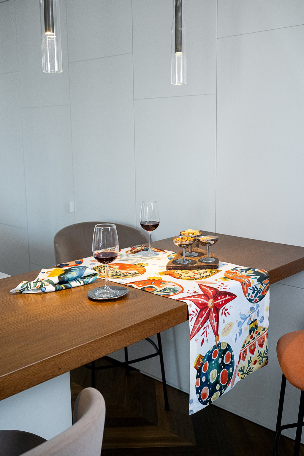 Pure Linen Runner «Magic Xmas» 100% Made in Italy - The Napking