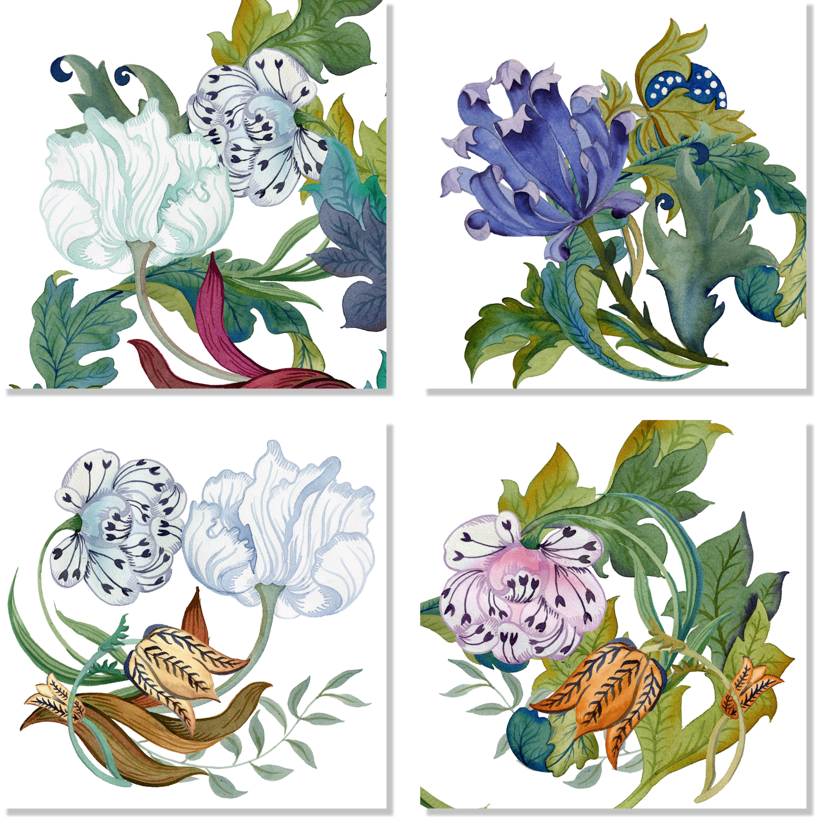 Set Of 4 Napkins Premium Linen «Morris» 100% Made in Italy - The Napking