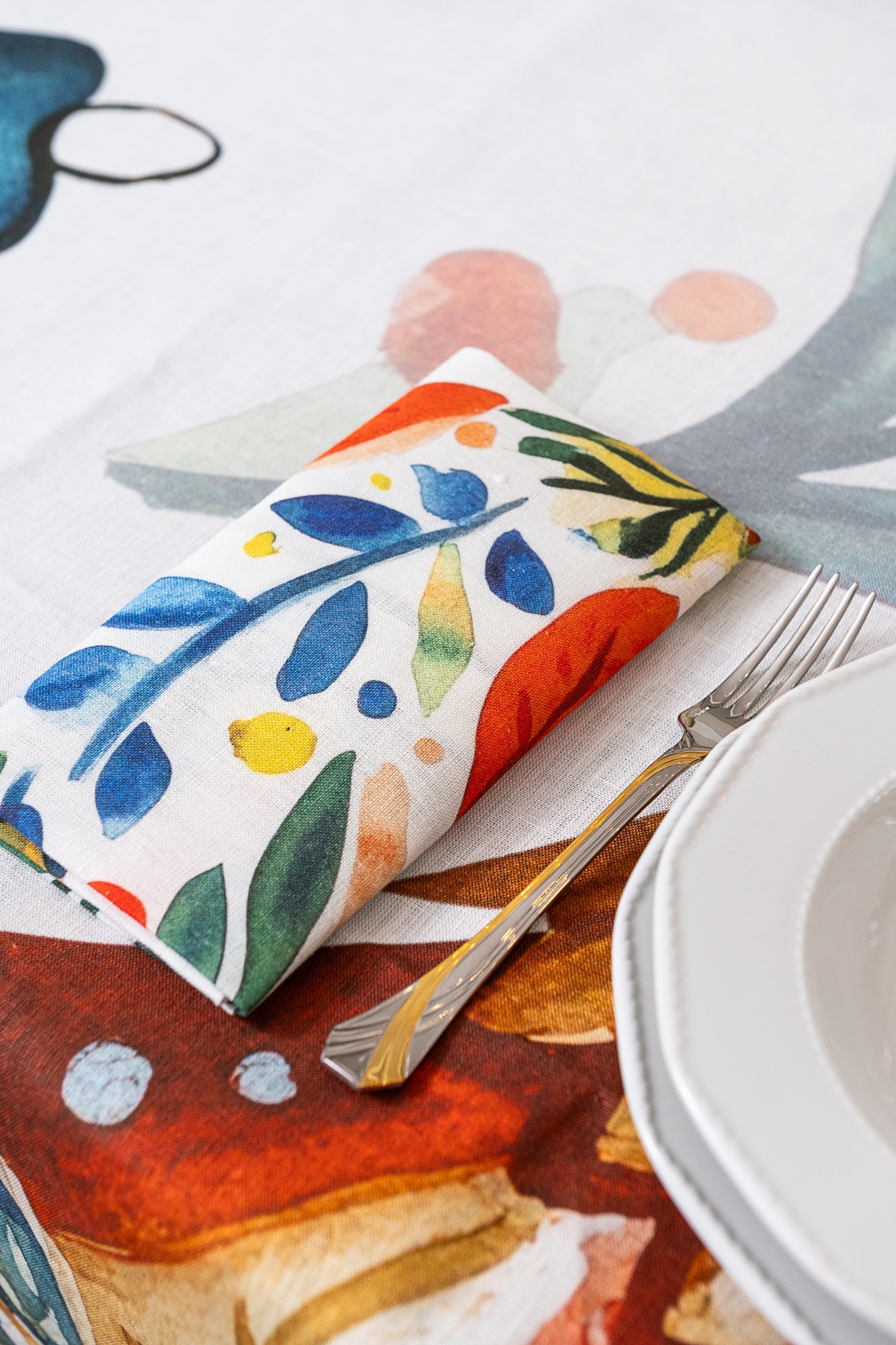 Set Of 4 Napkins «Magic Xmas» 100% Made in Italy - The Napking