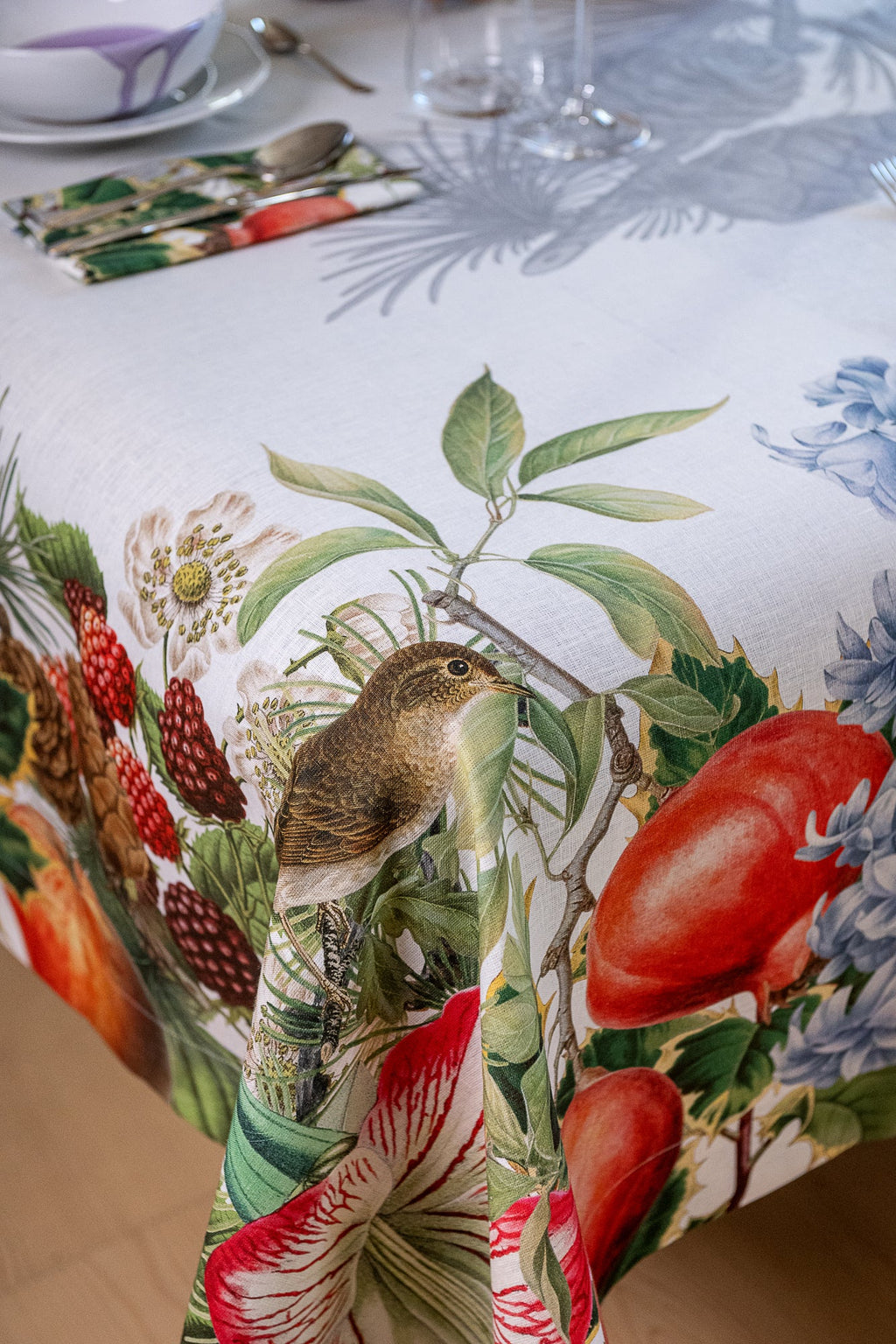 Linen Tablecloth «Natalia», 100% Made in Italy - The Napking