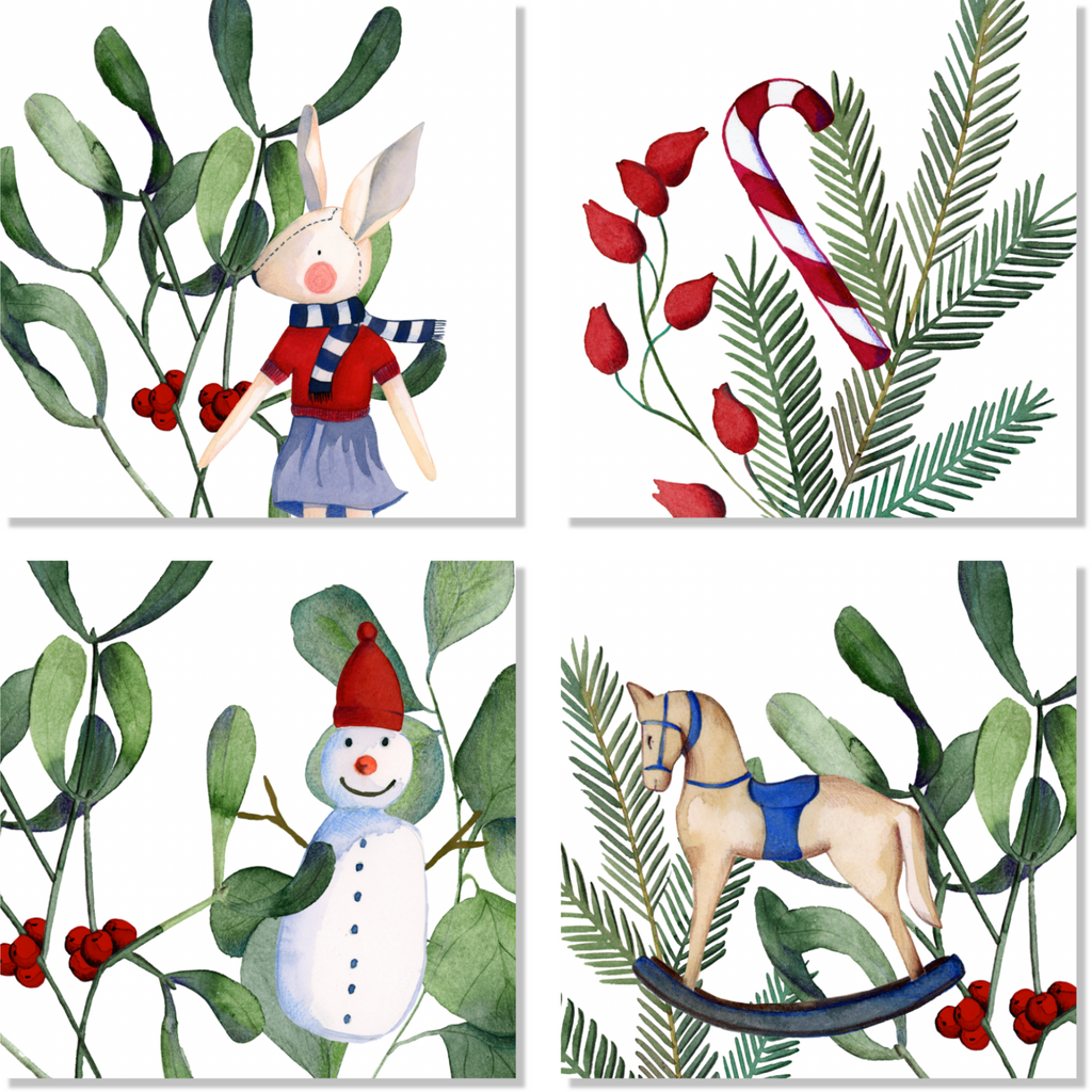 Set of 4 Napkins «Olof» 100% Made in Italy The Napking