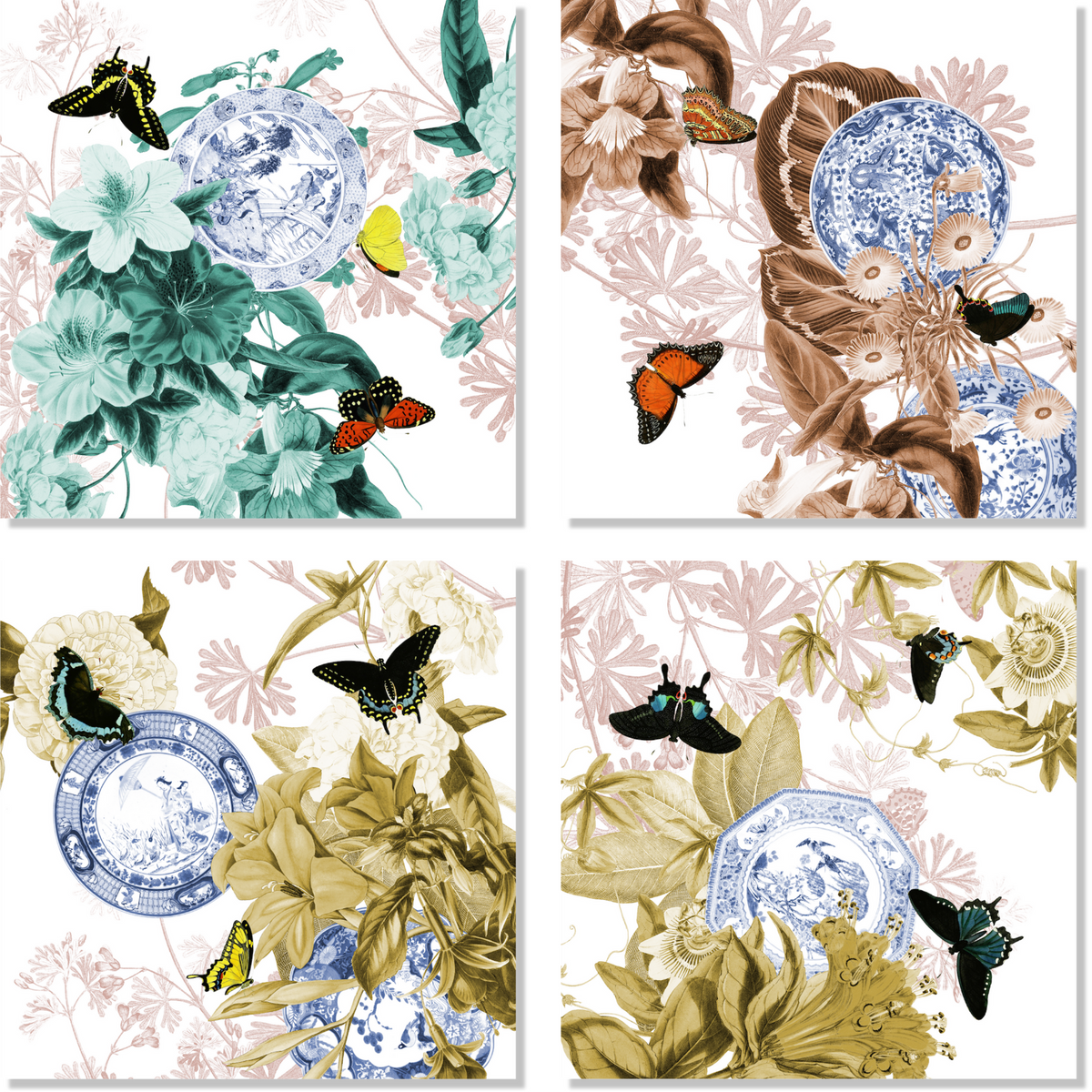 Set de 4 serviettes «Piatti» 100% Made in Italy The Napking