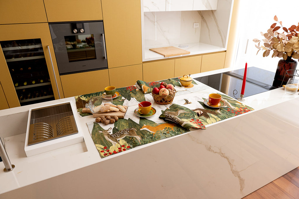 Set of 4 Placemats «Reinard» Linen 100% Made in Italy - The Napking