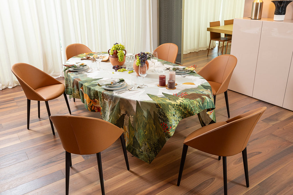 Linen Tablecloth «Reinard», 100% Made in Italy - The Napking