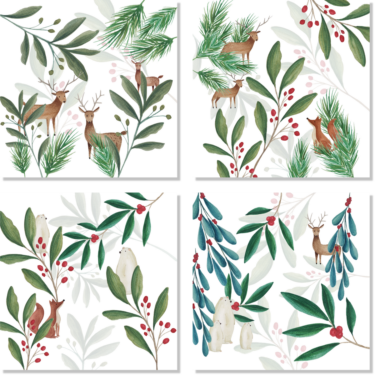 Set de 4 Servilletas Rudolph 100% Made in Italy The Napking
