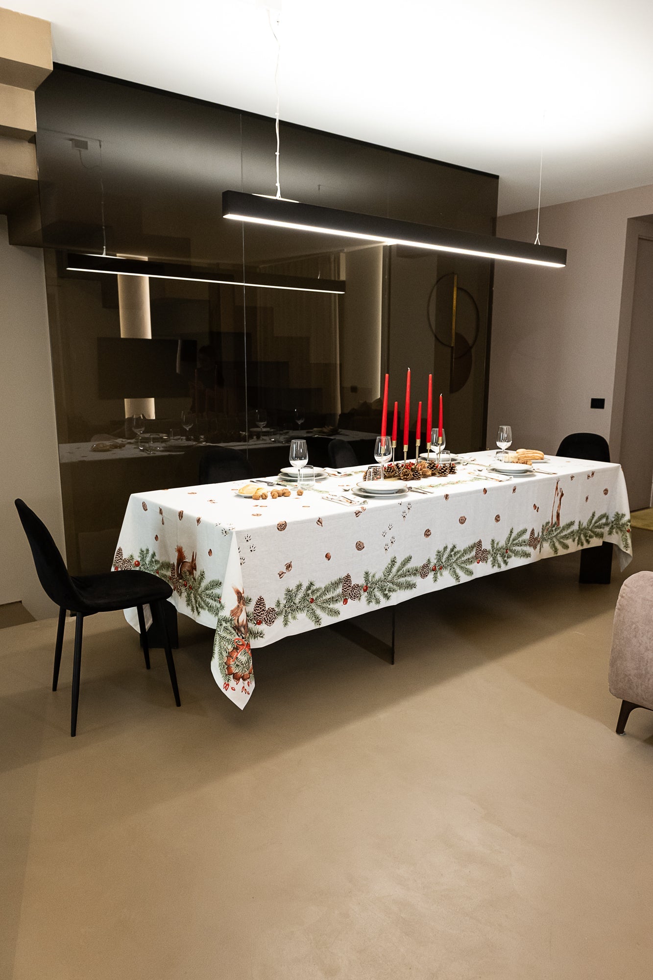 Linen Tablecloth «The Squirrel», 100% Made in Italy - The Napking