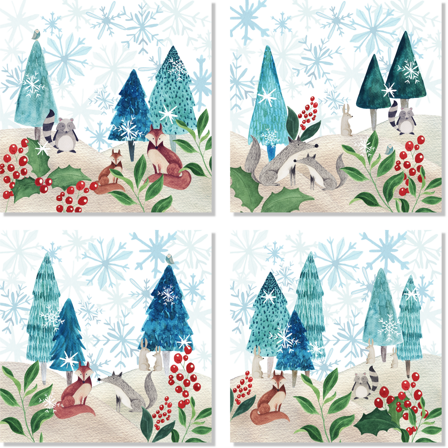 Set of 4 Napkins «Volpi» 100% Made in Italy