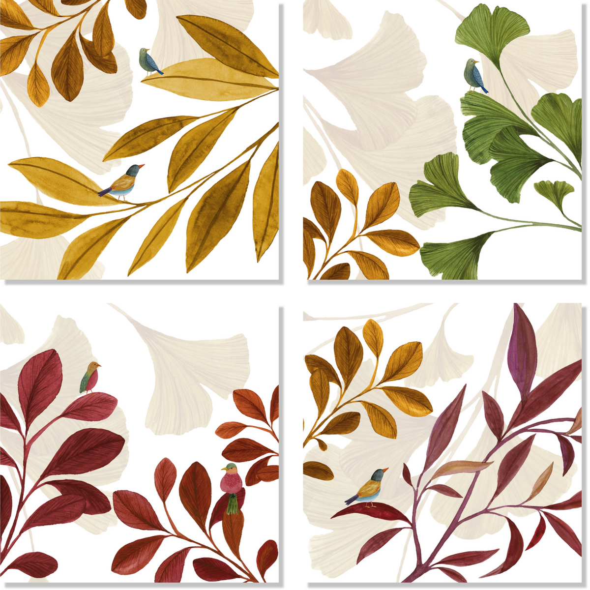 Set de 4 serviettes «Woody» 100% Made in Italy The Napking